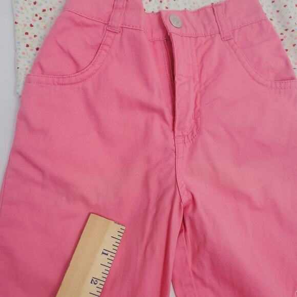 Y2k Vintage Cherokee by Target 2t Girls Floral Top Pink Pants Set Outfit DEFECTS - Picture 5 of 9
